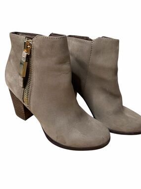 Aldo Taupe Suede Ankle Booties Sz 6